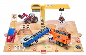 Игровой набор Стройка, с плитами, краном, техникой и аксессуарами (Siku, 5701)